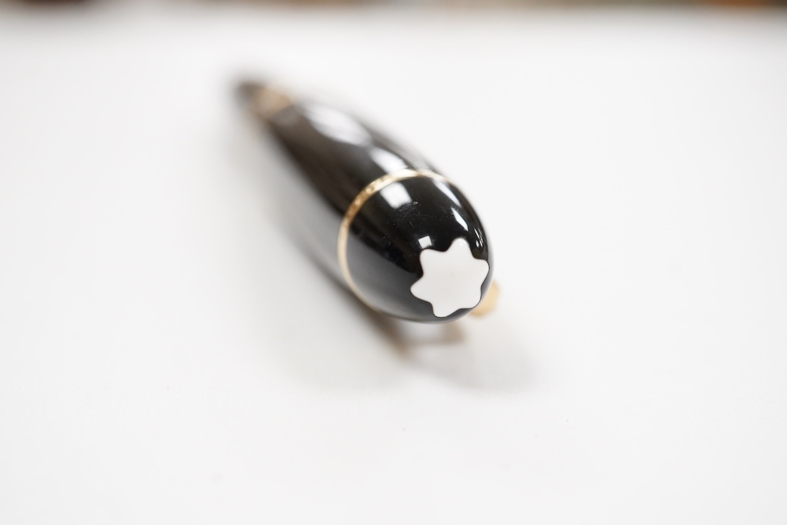 A Mont Blanc 146 size pen which has been customised to a letter opener